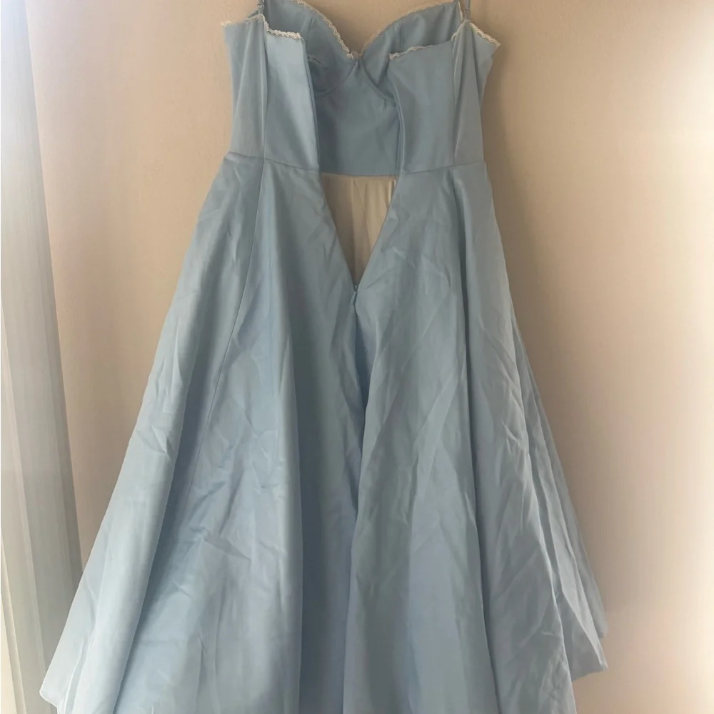 House of CB Mademoiselle Cinderella Blue Tulle Midi Dress - Picture 5 of 6